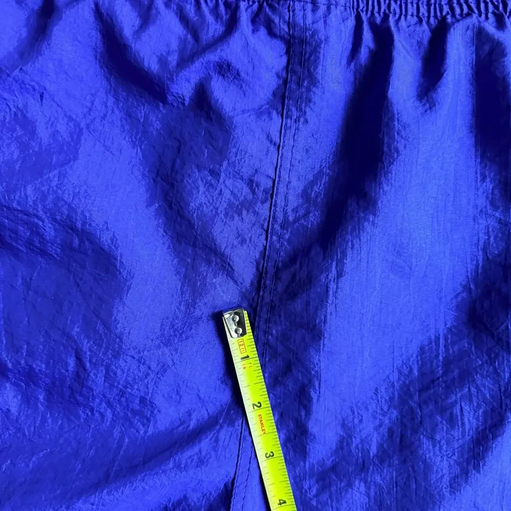 Vintage 90's Umbro Shorts Mens L Drawstring Made in USA Satin Soccer Nylon Blue